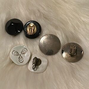 Vintage Clip On Earrings (3 Pairs)